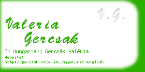 valeria gercsak business card