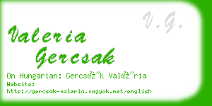 valeria gercsak business card